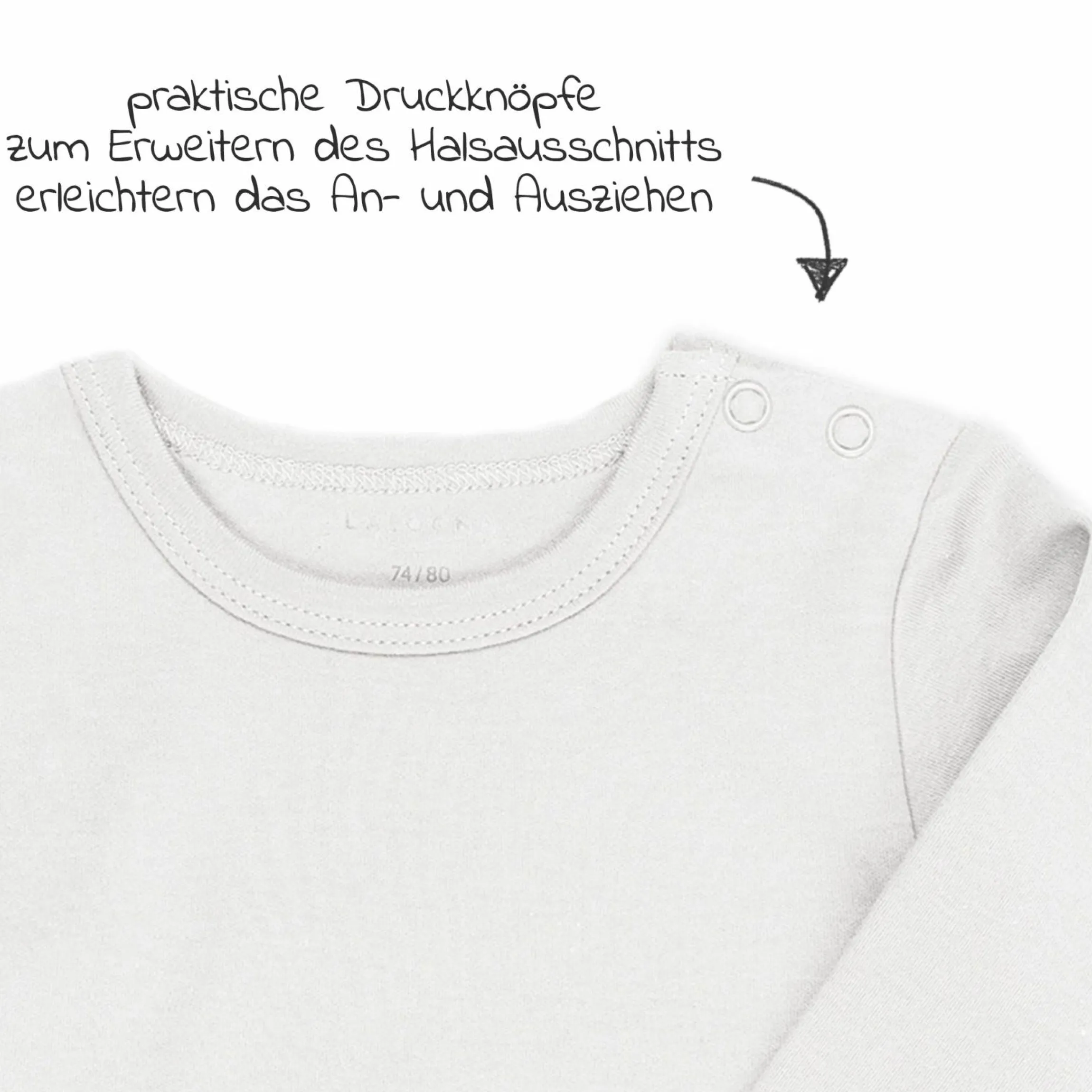 Body Langarm 3er Pack - Weiß - Gr. 86/92