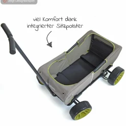 Bollerwagen Eco Mobil Safari - faltbar mit Dach, Transportwagen & Handwagen für 2 Kinder