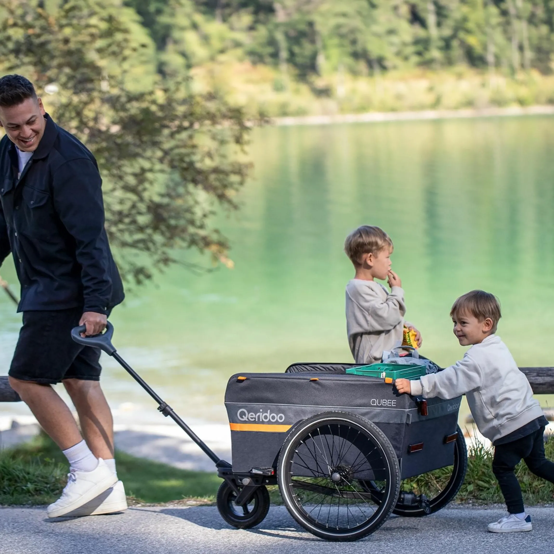 Bollerwagenset für Qubee und Qubee XL - Schwarz