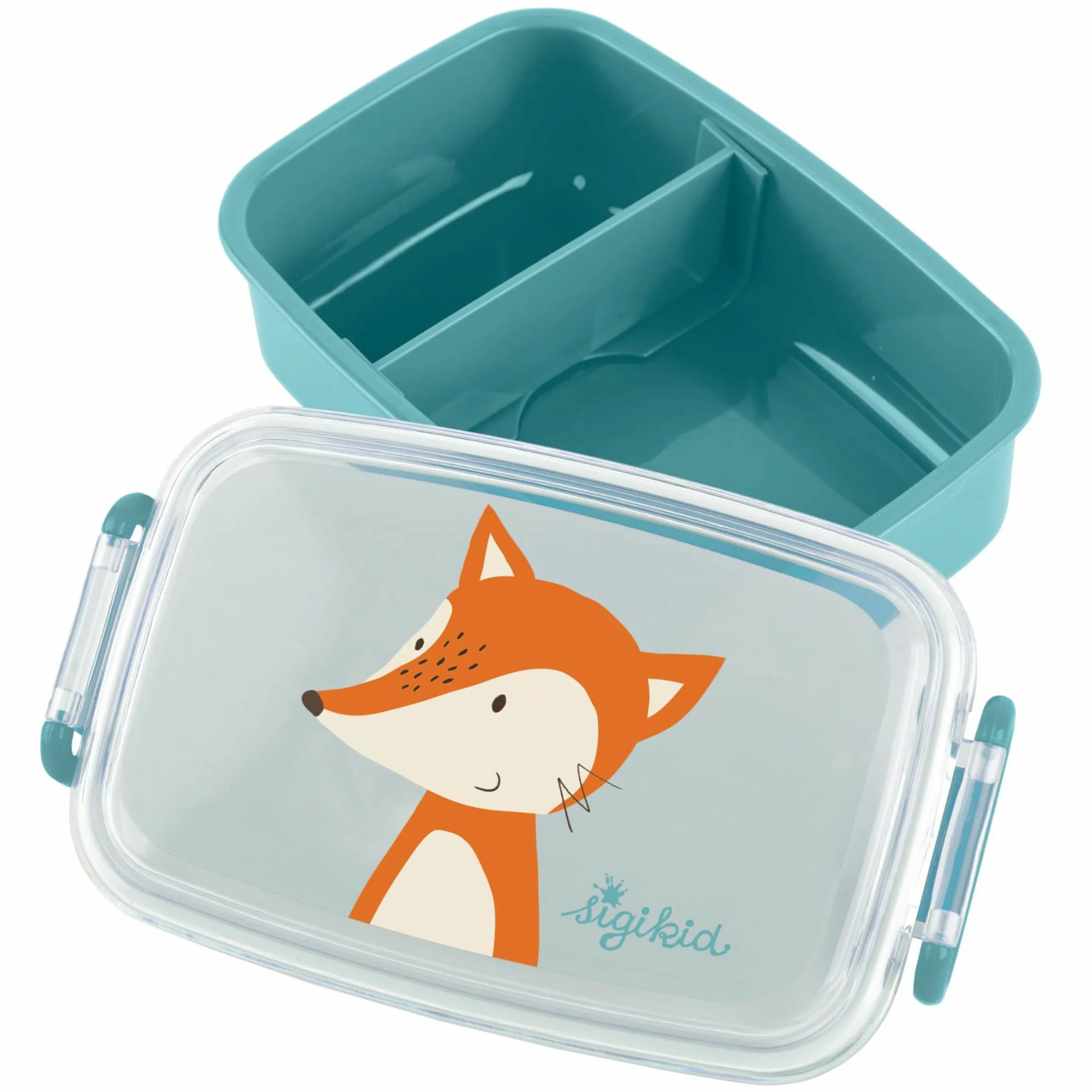 Brotdose / Lunchbox - Fuchs - Blau Orange