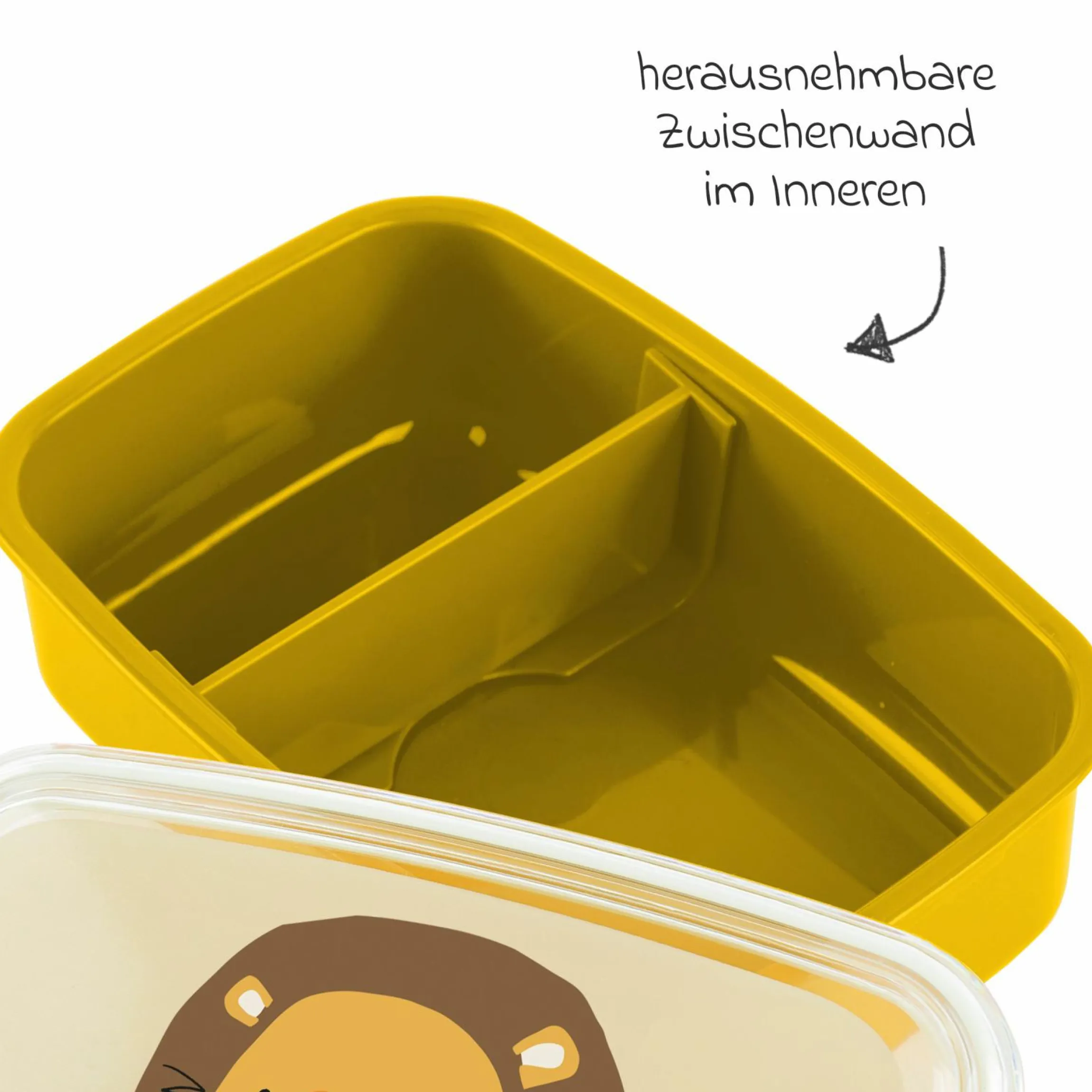 Brotdose / Lunchbox - Löwe - Gelb