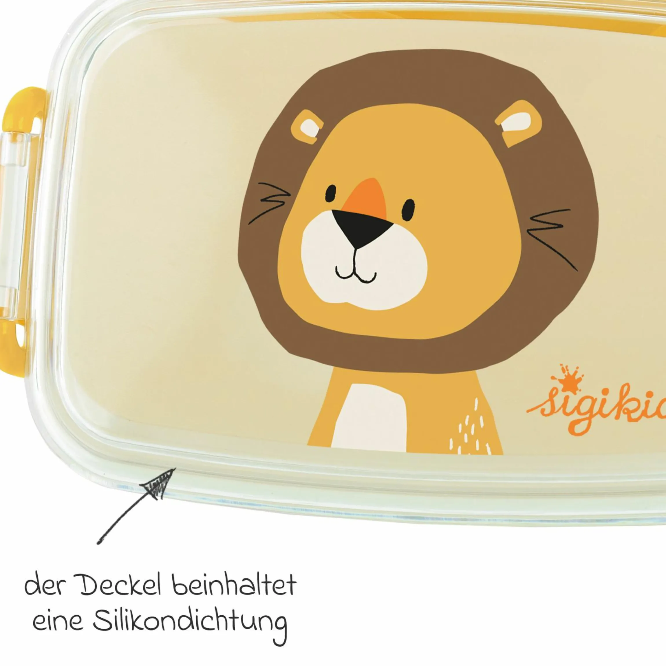 Brotdose / Lunchbox - Löwe - Gelb