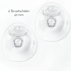Brustschale 2er Pack für Milchpumpe Elvie Pump 21 mm - Clear
