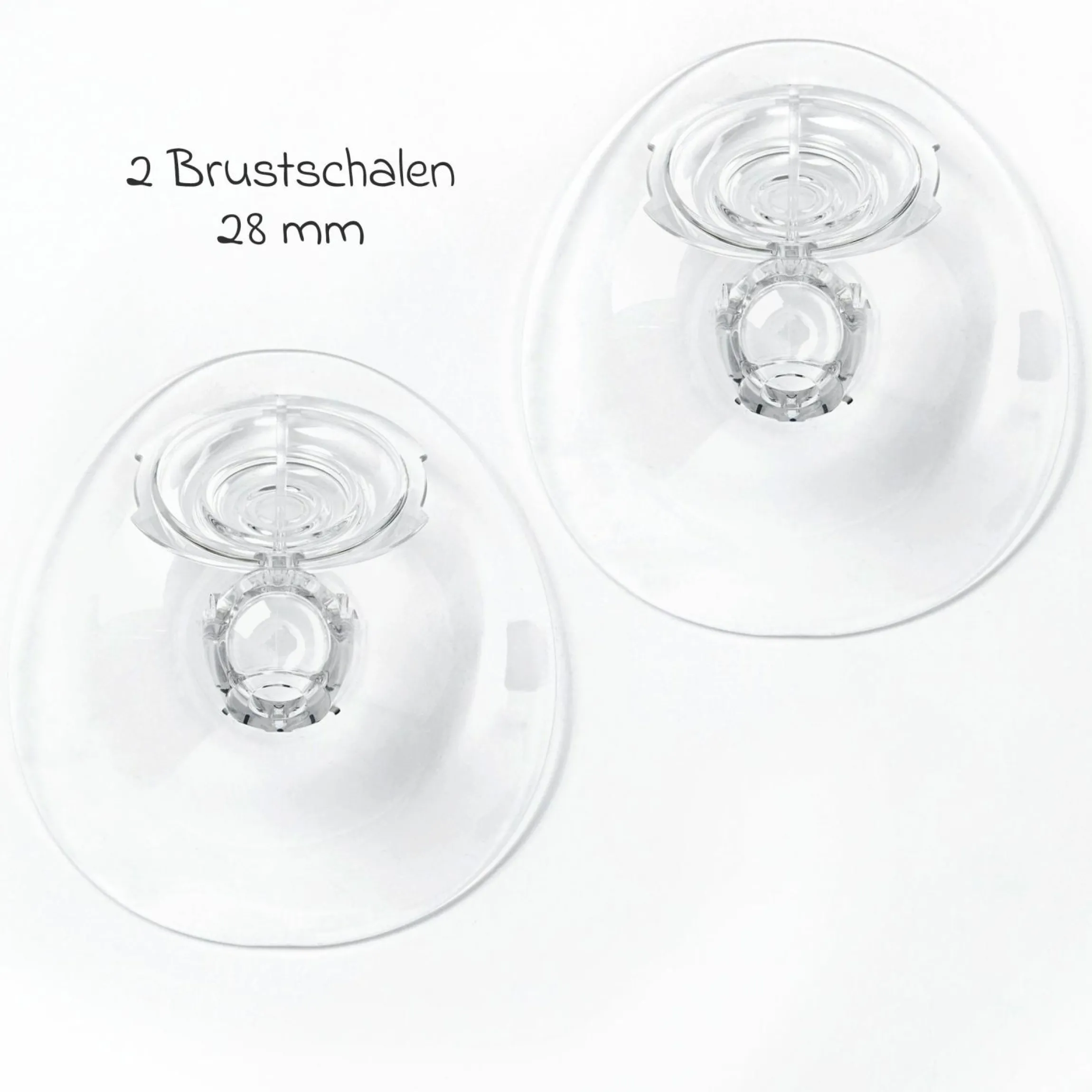 Brustschale 2er Pack für Milchpumpe Elvie Pump 28 mm - Clear