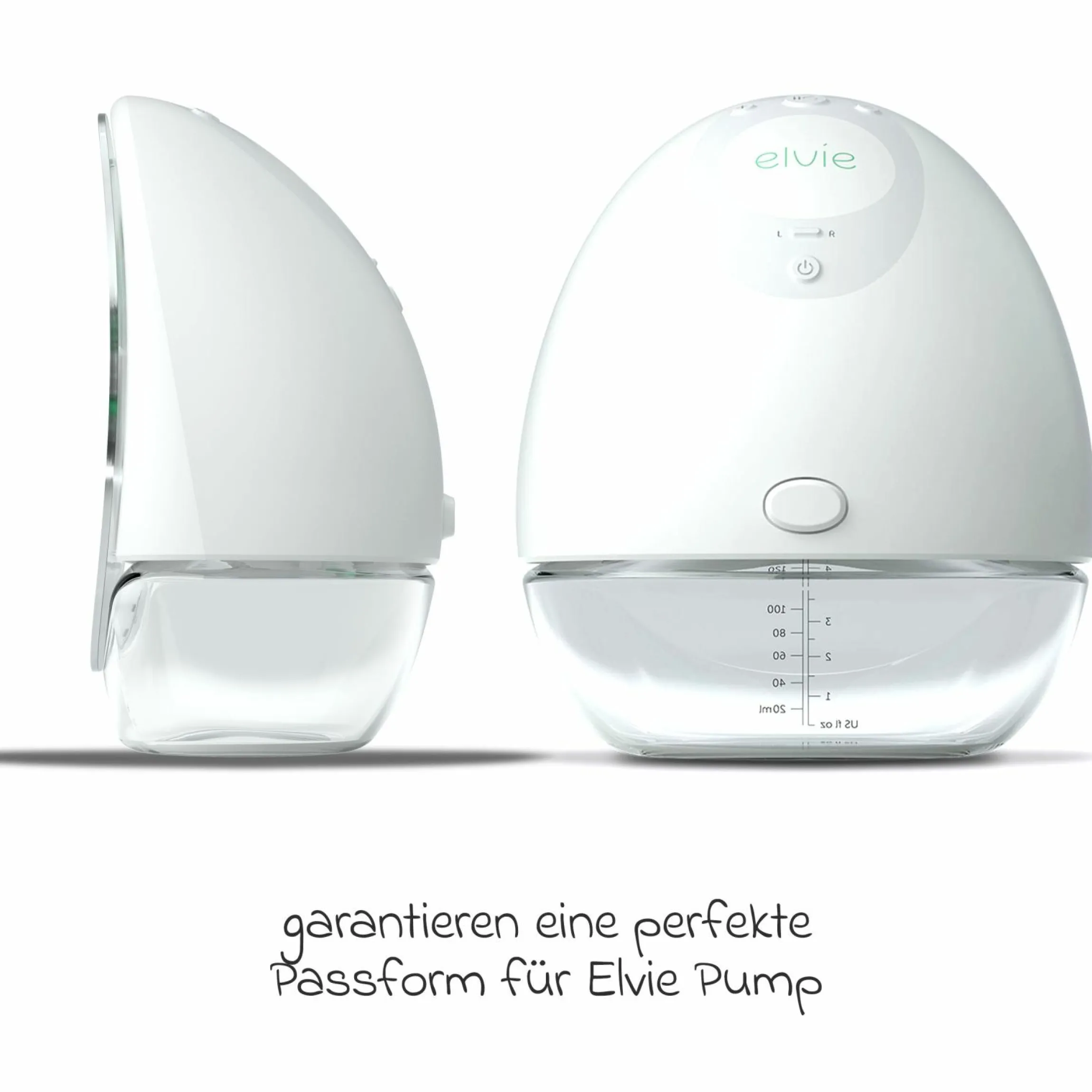 Brustschale 2er Pack für Milchpumpe Elvie Pump 28 mm - Clear
