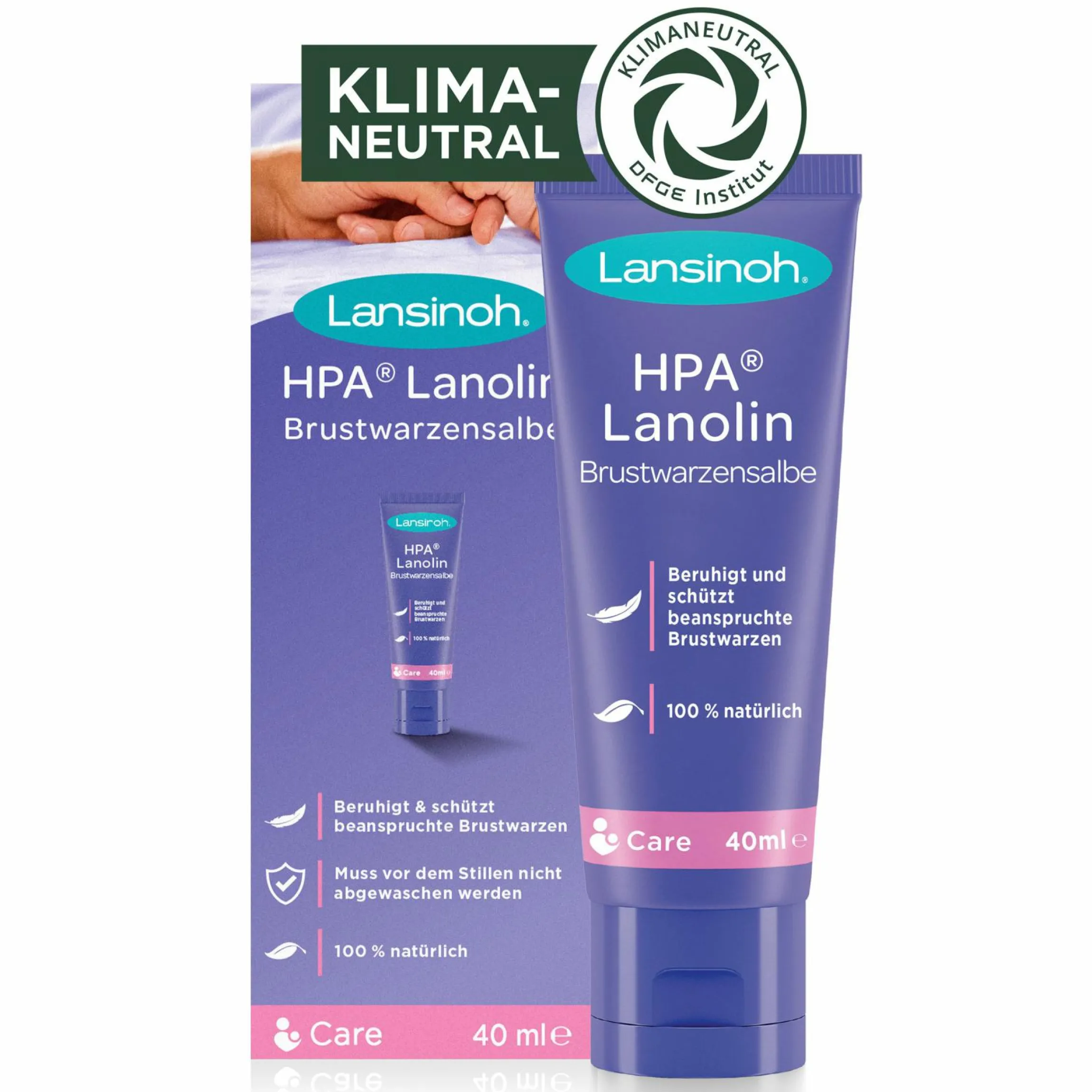 Brustwarzen-Salbe HPA® Lanolin 40 ml Tube klimaneutral