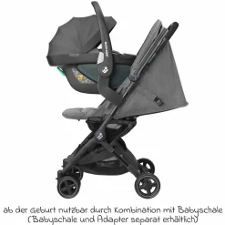 Buggy & Reisebuggy Lara2 mit Automatik-Faltung, Liegeposition, bis 22 kg, nur 6,3 kg - Select Grey - Kollektion 2025