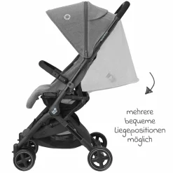 Buggy & Reisebuggy Lara2 mit Automatik-Faltung, Liegeposition, bis 22 kg, nur 6,3 kg - Select Grey - Kollektion 2025