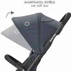 Buggy & Reisebuggy Lara² mit Automatik-Faltung, Liegeposition, bis 22 kg, nur 6,3 kg - Essential Graphite - Kollektion 2025