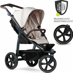 Buggy & Sportkinderwagen Mono 2 mit Luftkammerreifen inkl. Sportsitz bis 34 kg + XXL-Zamboo Zubehörpaket - Sand