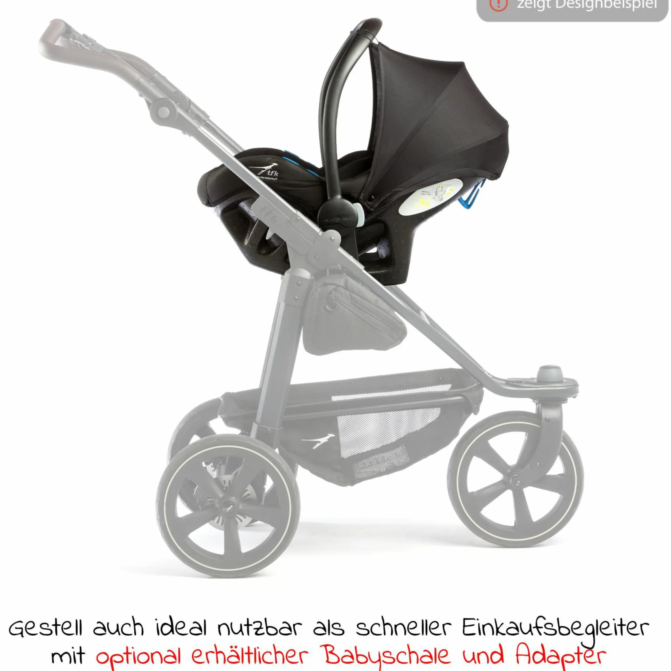 Buggy & Sportkinderwagen Mono 2 mit Luftkammerreifen inkl. Sportsitz bis 34 kg + XXL-Zamboo Zubehörpaket - Sand