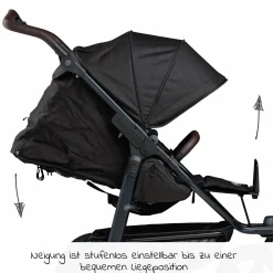 Buggy & Sportkinderwagen Mono 2 mit Luftkammerreifen inkl. Sportsitz bis 34 kg + XXL-Zamboo Zubehörpaket - Schwarz