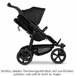 Buggy & Sportkinderwagen Mono 2 mit Luftkammerreifen inkl. Sportsitz bis 34 kg + XXL-Zamboo Zubehörpaket - Schwarz