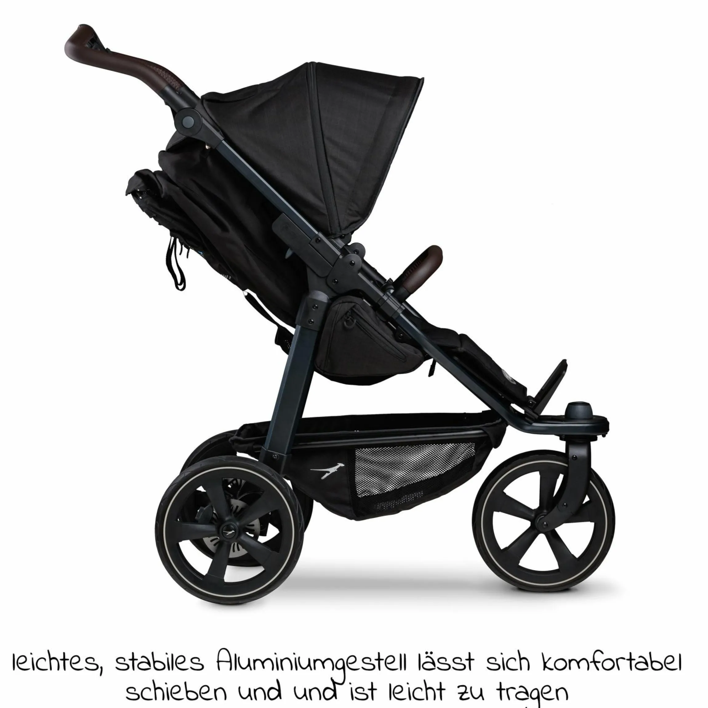 Buggy & Sportkinderwagen Mono 2 mit Luftkammerreifen inkl. Sportsitz bis 34 kg + XXL-Zamboo Zubehörpaket - Schwarz