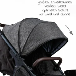 Buggy & Sportkinderwagen Mono 2 mit Luftreifen inkl. Gratis Mamaboard - mit Sportsitz bis 34 kg - Premium Anthrazit