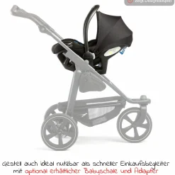 Buggy & Sportkinderwagen Mono 2 mit Luftreifen inkl. Gratis Mamaboard - mit Sportsitz bis 34 kg - Premium Anthrazit