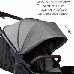 Buggy & Sportkinderwagen Mono 2 mit Luftkammerreifen Sportsitz bis 34 kg + XXL-Zamboo Zubehörpaket - Premium Grau