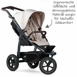 Buggy & Sportkinderwagen Mono 2 mit Luftreifen inkl. Sportsitz bis 34 kg + XXL-Zamboo Zubehörpaket - Sand