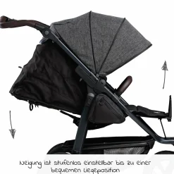 Buggy & Sportkinderwagen Mono 2 mit Luftkammerreifen inkl. Gratis Mamaboard - mit Sportsitz bis 34 kg - Premium Anthrazit