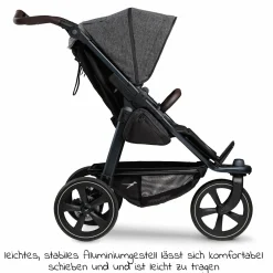 Buggy & Sportkinderwagen Mono 2 mit Luftkammerreifen inkl. Gratis Mamaboard - mit Sportsitz bis 34 kg - Premium Anthrazit
