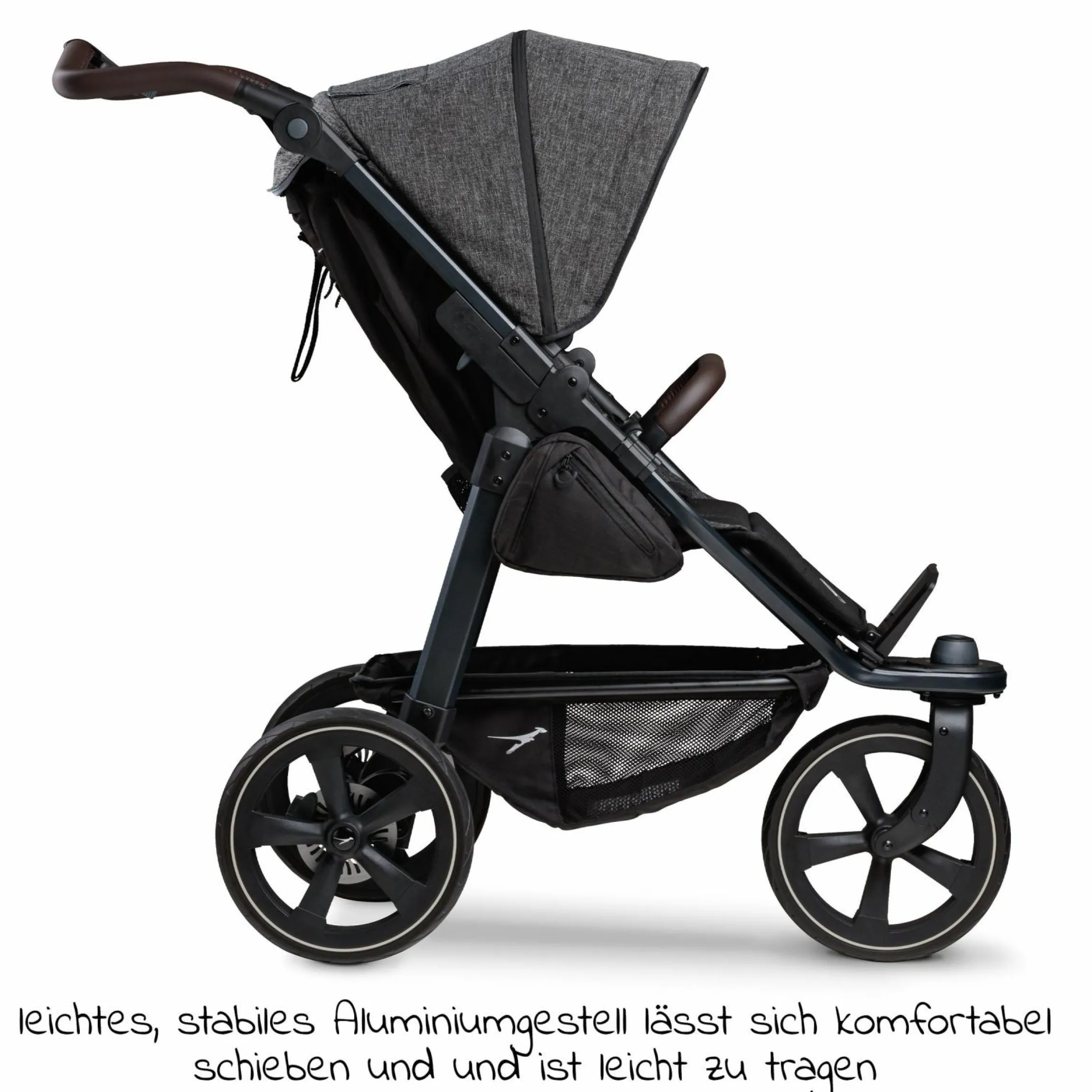 Buggy & Sportkinderwagen Mono 2 mit Luftkammerreifen inkl. Gratis Mamaboard - mit Sportsitz bis 34 kg - Premium Anthrazit