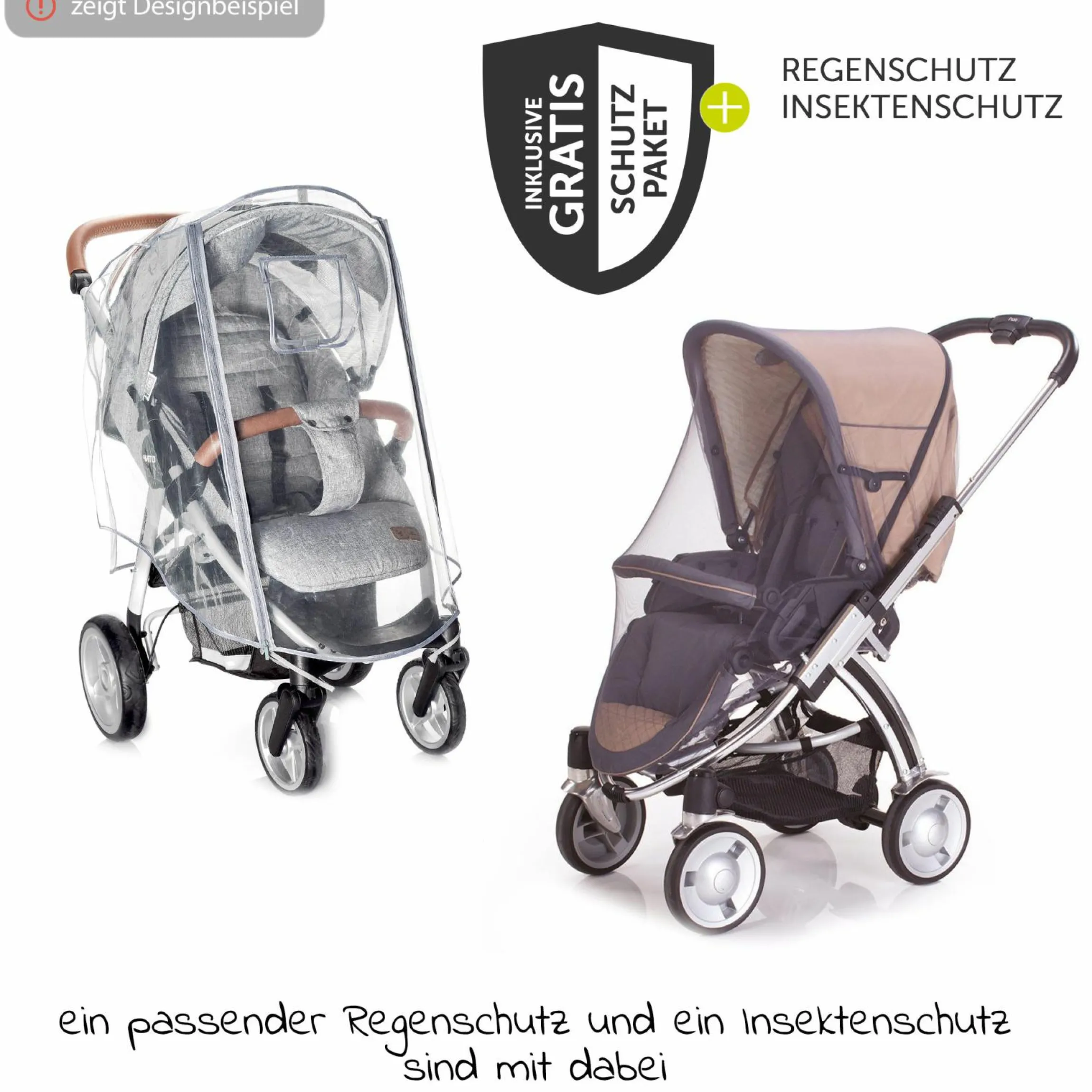 Buggy & Sportkinderwagen Mono 2 mit Luftreifen inkl. Sportsitz bis 34 kg + XXL-Zamboo Zubehörpaket - Premium Grau