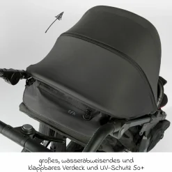 Buggy & Sportkinderwagen Pro mit Luftreifen inkl. Sportsitz bis 34 kg inkl. Maxi-Cosi Pebble Pro, Handyhalter, Getränkeflasche, Schnullertasche, Buggybuch & XXL Zubehörpaket - Anthrazit - Kollektion 2024