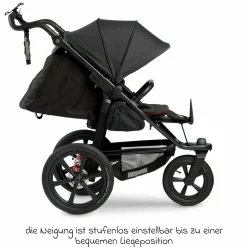 Buggy & Sportkinderwagen Pro mit Luftreifen inkl. Sportsitz bis 34 kg inkl. Handyhalter, Getränkeflasche, Schnullertasche, Buggybuch & XXL Zubehörpaket - Anthrazit - Kollektion 2024