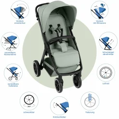 Buggy & Sportwagen Avus 2 Air mit Lufträdern, Einhand-Faltung und höhenverstellbarem Schieber - Pine - Kollektion 2025