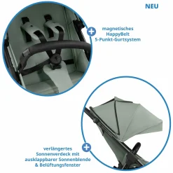 Buggy & Sportwagen Avus 2 mit Einhand-Faltung und höhenverstellbarem Schieber - Pine - Kollektion 2025