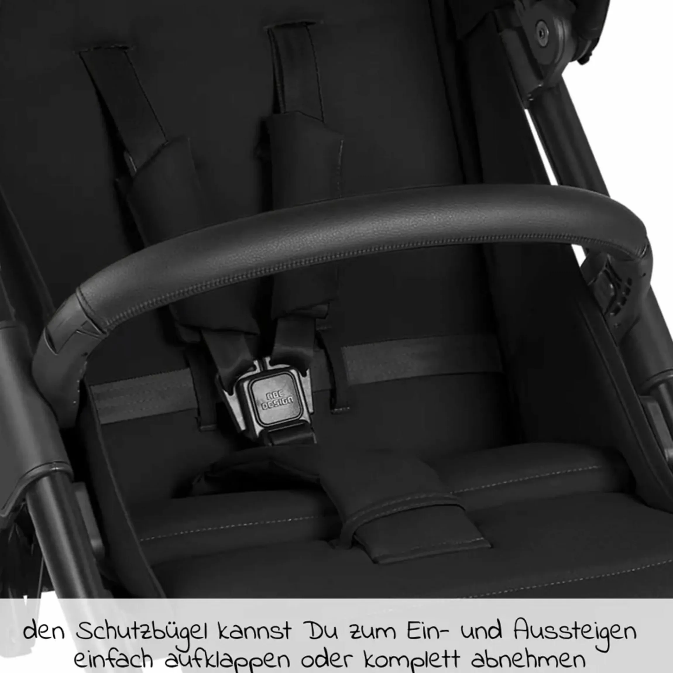 Buggy & Sportwagen Avus Air mit Lufträder - Einhand-Faltung und höhenverstellbarem Schieber (bis 25 kg belastbar) inkl. Getränkehalter & Regenschutz - Ink - Kollektion 2024