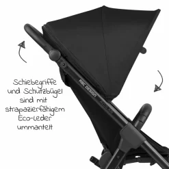 Buggy & Sportwagen Avus Air mit Lufträder - Einhand-Faltung und höhenverstellbarem Schieber (bis 25 kg belastbar) inkl. Getränkehalter & Regenschutz - Ink - Kollektion 2024