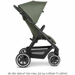 Buggy & Sportwagen Avus Air inkl. Reboarder Pearl Pro 2 - mit Lufträdern, Einhand-Faltung und höhenverstellbarem Schieber (bis 25 kg belastbar) - Olive