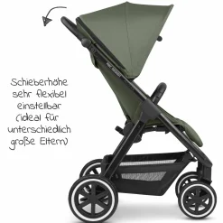 Buggy & Sportwagen Avus Air mit Lufträdern - Einhand-Faltung und höhenverstellbarem Schieber (bis 25 kg belastbar) - Olive - Kollektion 2024