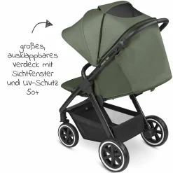 Buggy & Sportwagen Avus Air mit Lufträdern - Einhand-Faltung und höhenverstellbarem Schieber (bis 25 kg belastbar) - Olive - Kollektion 2024