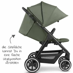 Buggy & Sportwagen Avus Air mit Lufträdern - Einhand-Faltung und höhenverstellbarem Schieber (bis 25 kg belastbar) - Olive - Kollektion 2024