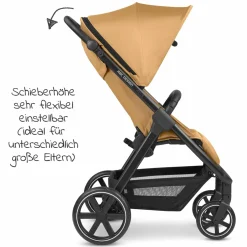 Buggy & Sportwagen Avus inkl. Autositz Pebble Pro mit Einhand-Faltung und höhenverstellbarem Schieber (bis 25 kg belastbar) - Honey