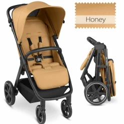 Buggy & Sportwagen Avus mit Einhand-Faltung und höhenverstellbarem Schieber (bis 25 kg belastbar) - Honey - Kollektion 2024