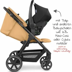 Buggy & Sportwagen Avus mit Einhand-Faltung und höhenverstellbarem Schieber (bis 25 kg belastbar) - Honey - Kollektion 2024