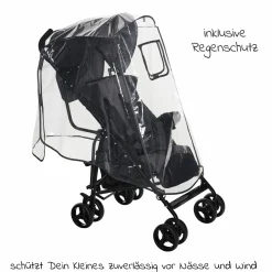 Buggy & Sportwagen Brisk LX bis 22 kg belastbar mit Liegefunktion,Einhand-Faltung inkl. Organizer Hug it!, Insektenschutz & Regenschutz - Laurel - Kollektion 2025