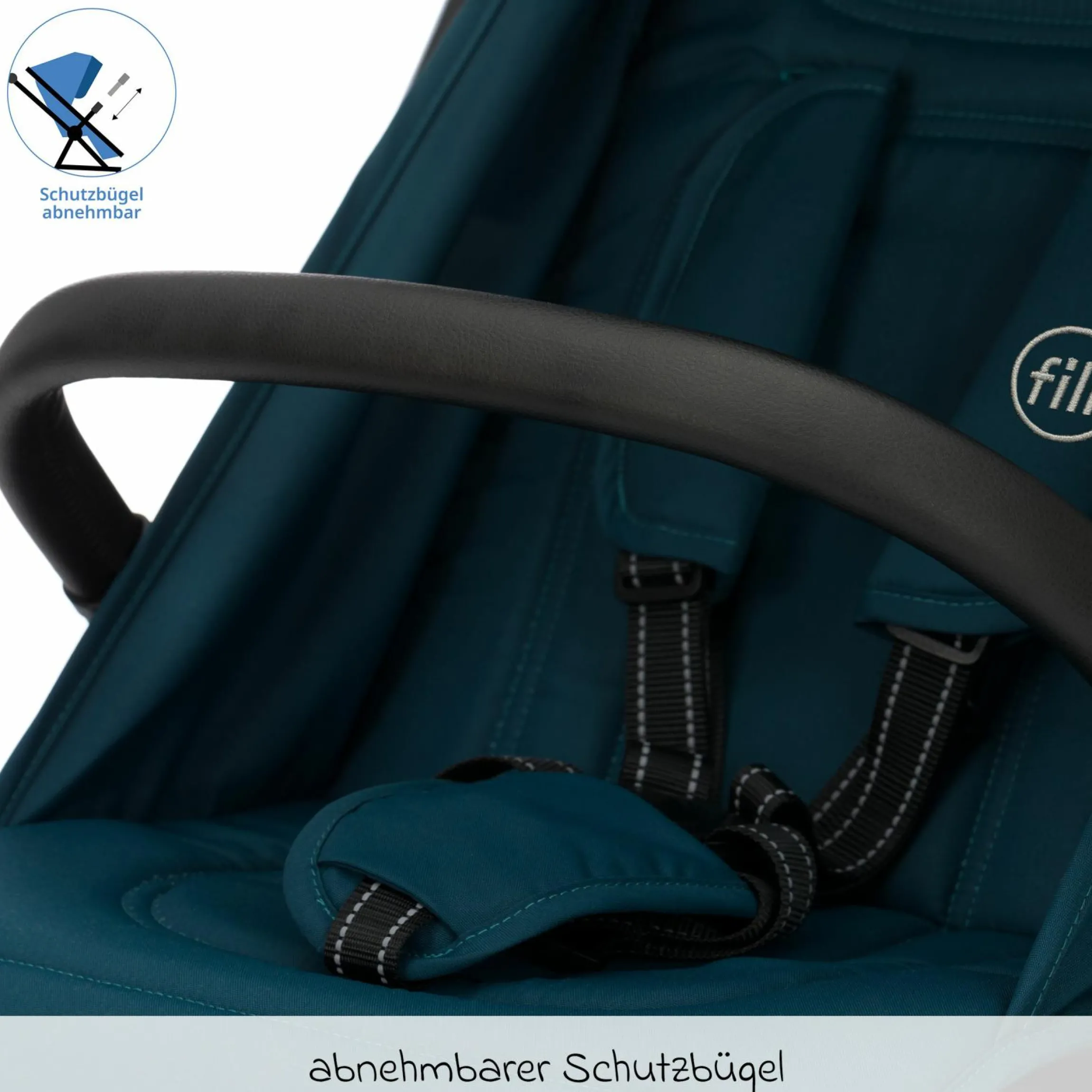 Buggy & Sportwagen Cooper bis 22 kg belastbar mit Liegeposition und Autofold-Mechanismus nur 7,1 kg - Türkis Schwarz