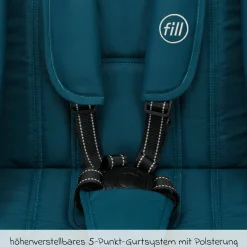 Buggy & Sportwagen Cooper bis 22 kg belastbar mit Liegeposition und Autofold-Mechanismus nur 7,1 kg inkl. Schutzpaket - Türkis Schwarz