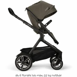 Buggy & Sportwagen DEMI next bis 22 kg mit magnetischem Gurtverschluss, umsetzbarem Allwettersitz, höhenverstellbarem Schieber, integrierter Sichtschutz inkl. Adapter & Regenschutz - Granite - Kollektion 2025