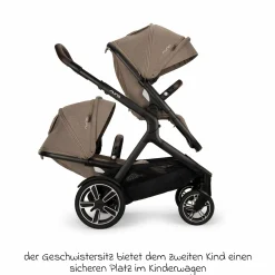 Buggy & Sportwagen DEMI next bis 22 kg mit magnetischem Gurtverschluss, umsetzbarem Allwettersitz, höhenverstellbarem Schieber, integrierter Sichtschutz inkl. Adapter & Regenschutz - Cedar - Kollektion 2025