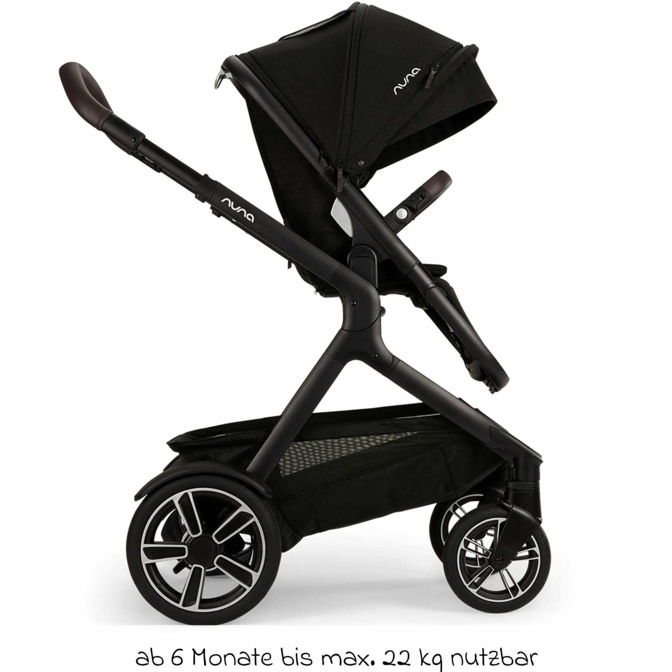 Buggy & Sportwagen DEMI next bis 22 kg mit magnetischem Gurtverschluss, umsetzbarem Allwettersitz, höhenverstellbarem Schieber, integrierter Sichtschutz inkl. Adapter & Regenschutz - Caviar - Kollektion 2025