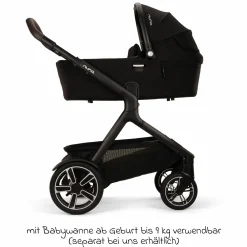 Buggy & Sportwagen DEMI next bis 22 kg mit magnetischem Gurtverschluss, umsetzbarem Allwettersitz, höhenverstellbarem Schieber, integrierter Sichtschutz inkl. Adapter & Regenschutz - Caviar - Kollektion 2025