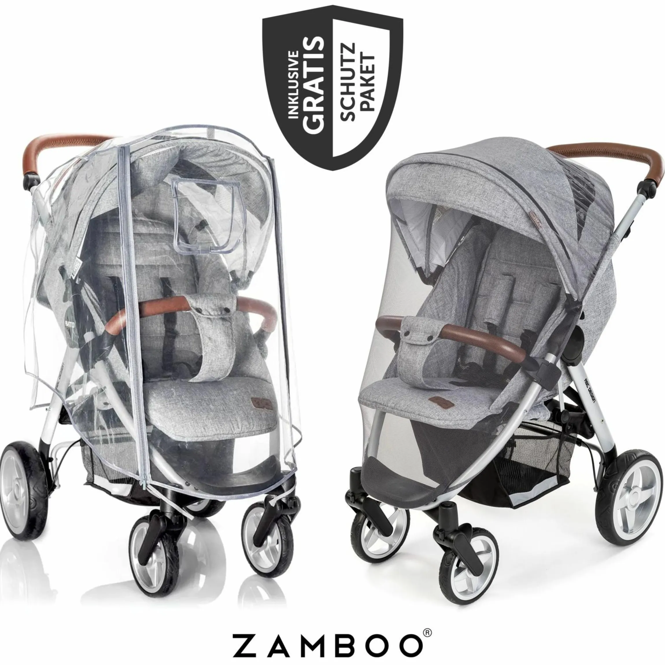 Buggy & Sportwagen Fill Rover bis 22 kg belastbar mit Liegeposition, Trollyfunktion nur 6,8 kg inkl. Schutzpaket - Schwarz