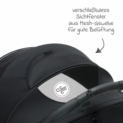 Buggy & Sportwagen Fill Rover bis 22 kg belastbar mit Liegeposition, Trollyfunktion nur 6,8 kg - Schwarz