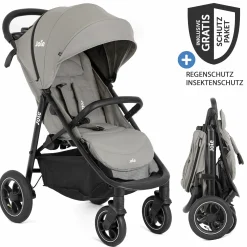 Buggy & Sportwagen Litetrax Pro Air bis 22 kg belastbar mit Luftreifen, Schieber-Ablagefach inkl. Insektenschutz & Regenschutz - Pebble - Kollektion 2025