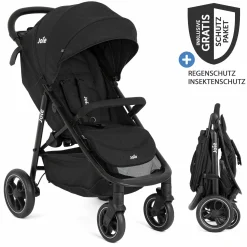 Buggy & Sportwagen Litetrax bis 22 kg belastbar mit Schieber-Ablagefach inkl. Insektenschutz & Regenschutz - Shale - Kollektion 2025